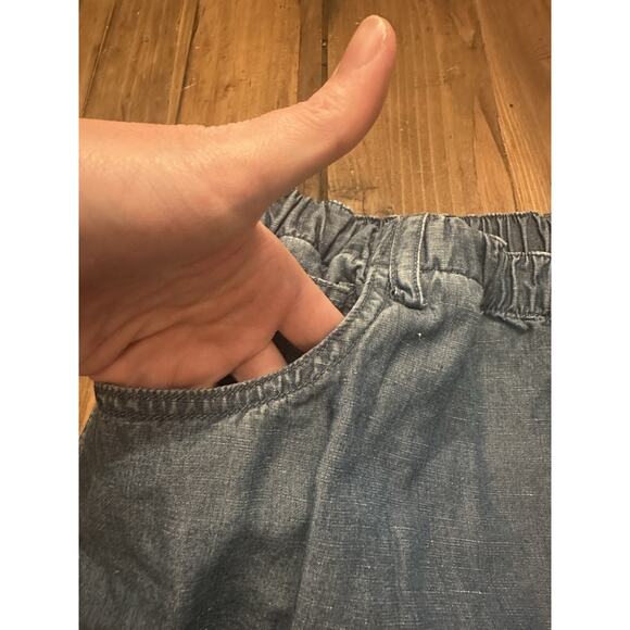 Tommy Bahama Women’s Joggers Linen Blend Size Medium Poncho Pants Chambray Relax - Picture 5 of 16